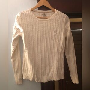 Izod of cotton Cream Cable Knit Sweater